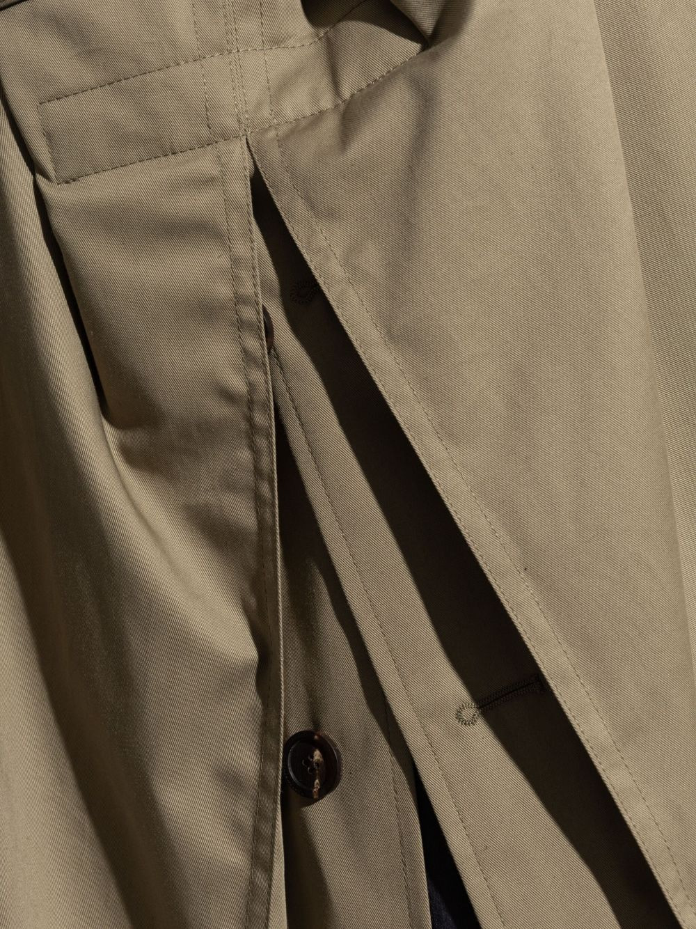 belted double-breasted trench coat - 5