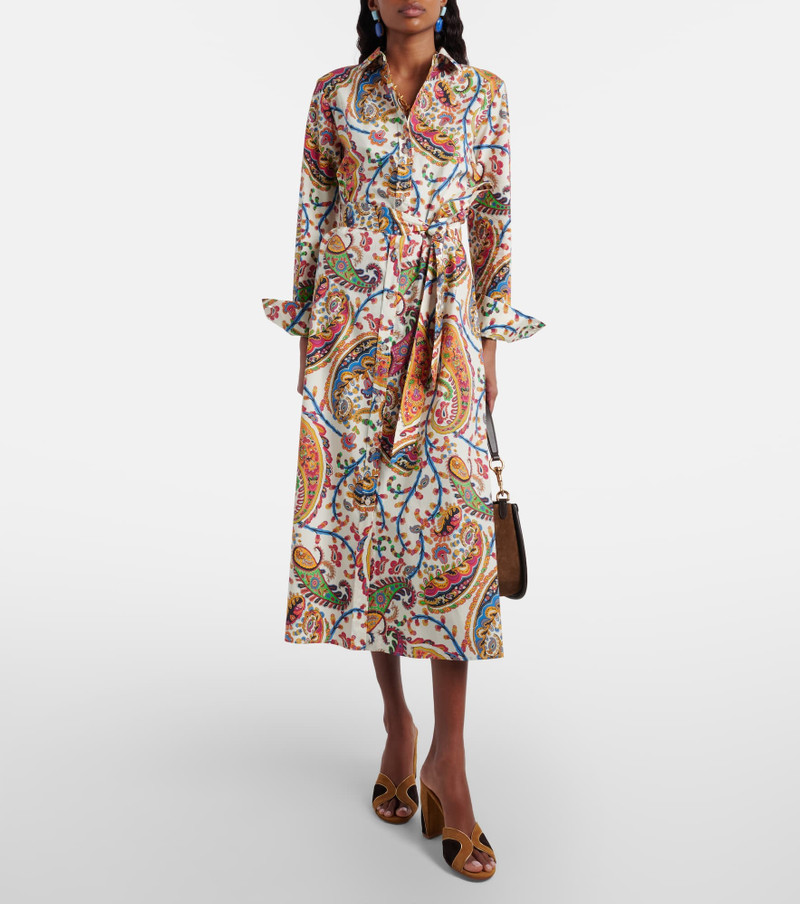 Etro Paisley cotton wrap dress outlook