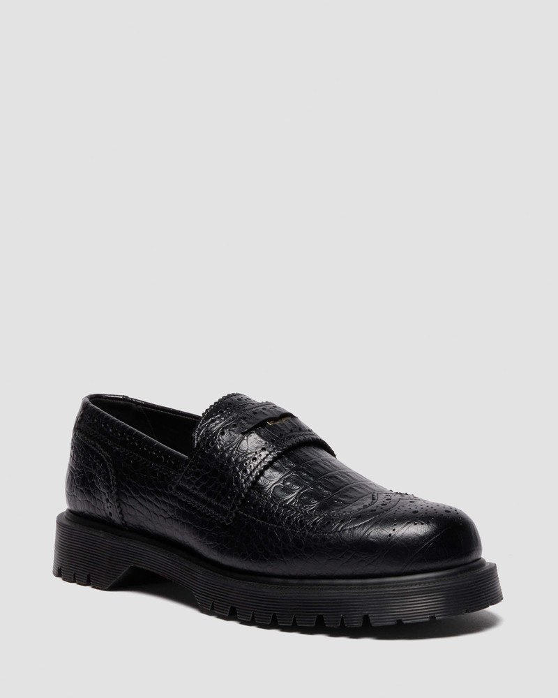 Dr. Martens PENTON BROGUE Emboss Leather Loafers outlook