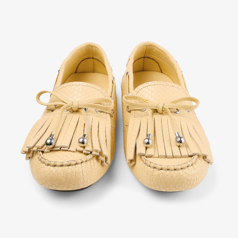Manon F Corn Elaphe Printed Leather Loafers 4