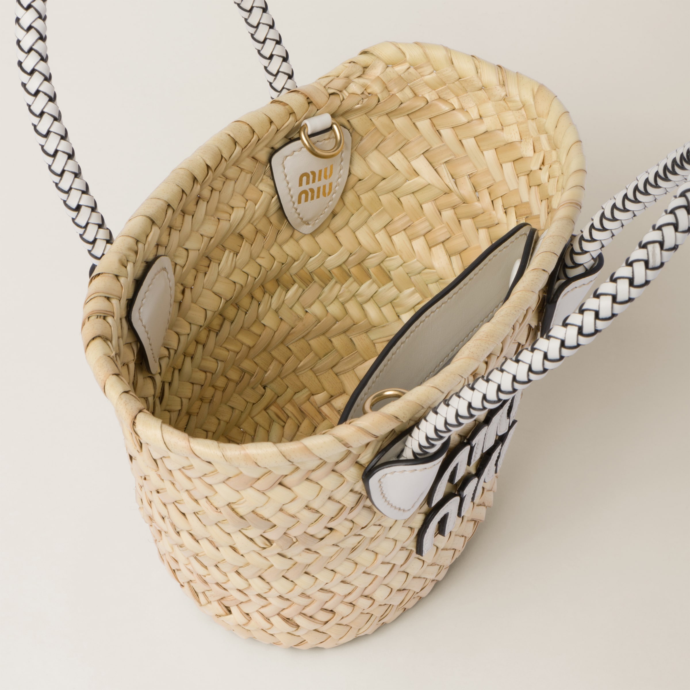 Woven fabric handbag - 6
