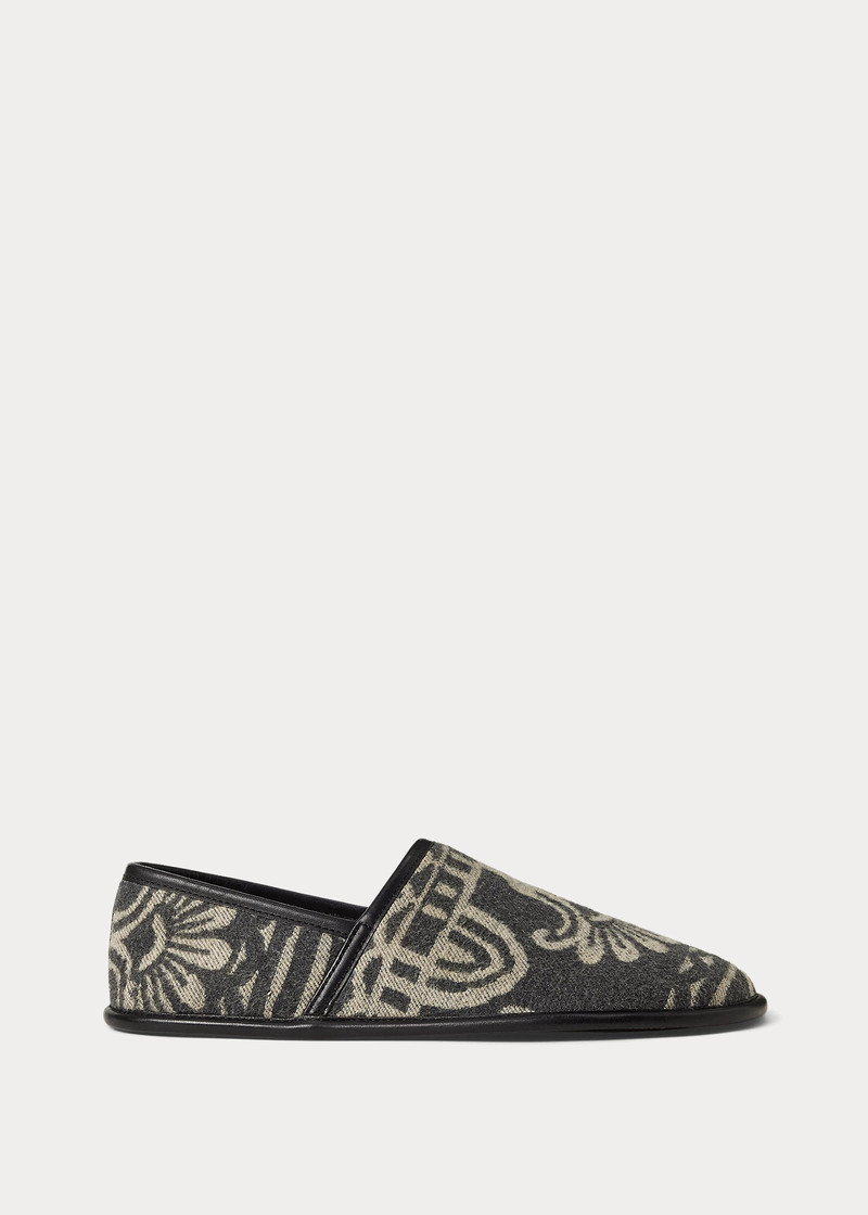Shearling-Lined Jacquard Slipper 1