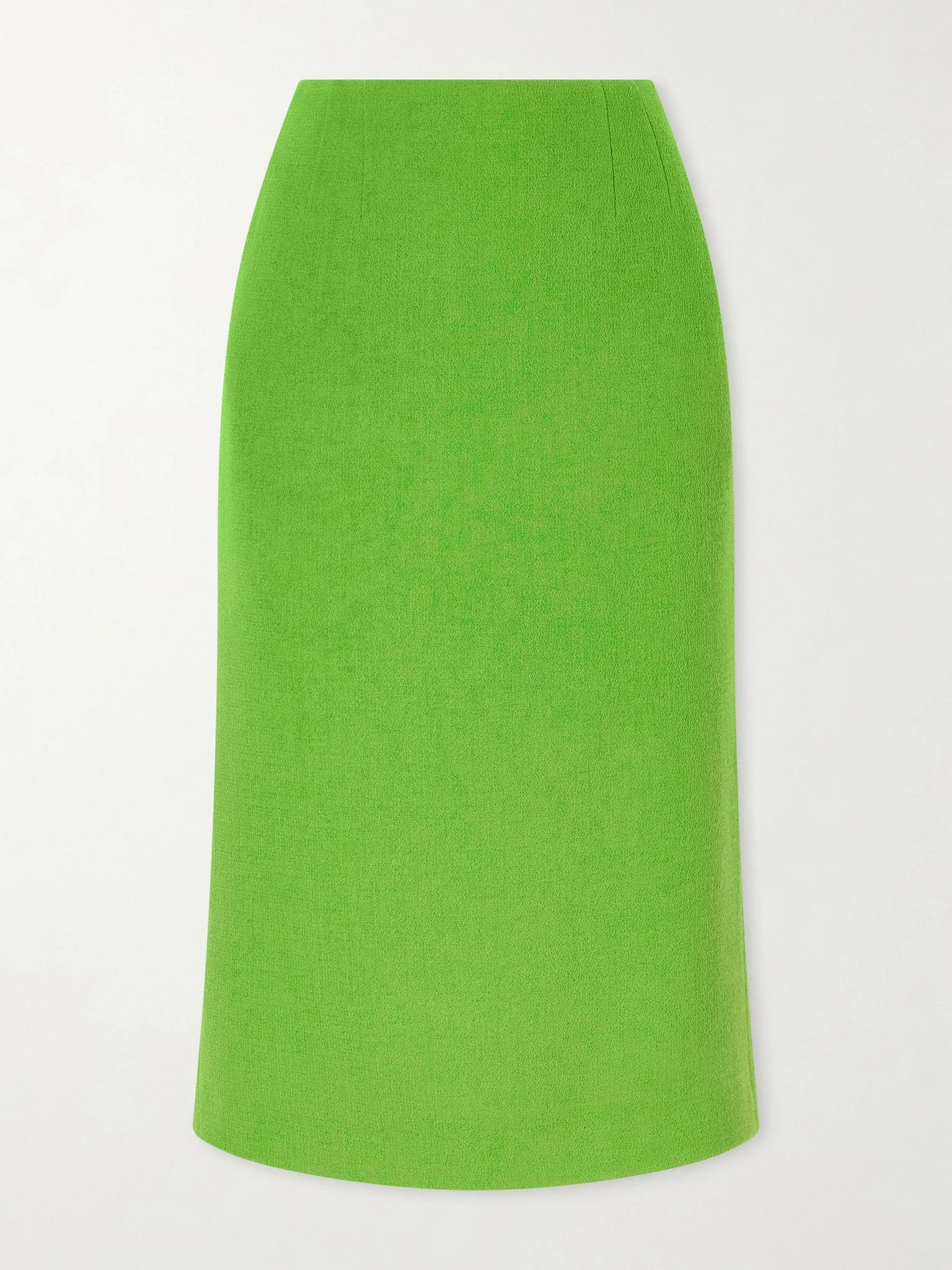 Wool-crepe midi skirt Bright green - 1