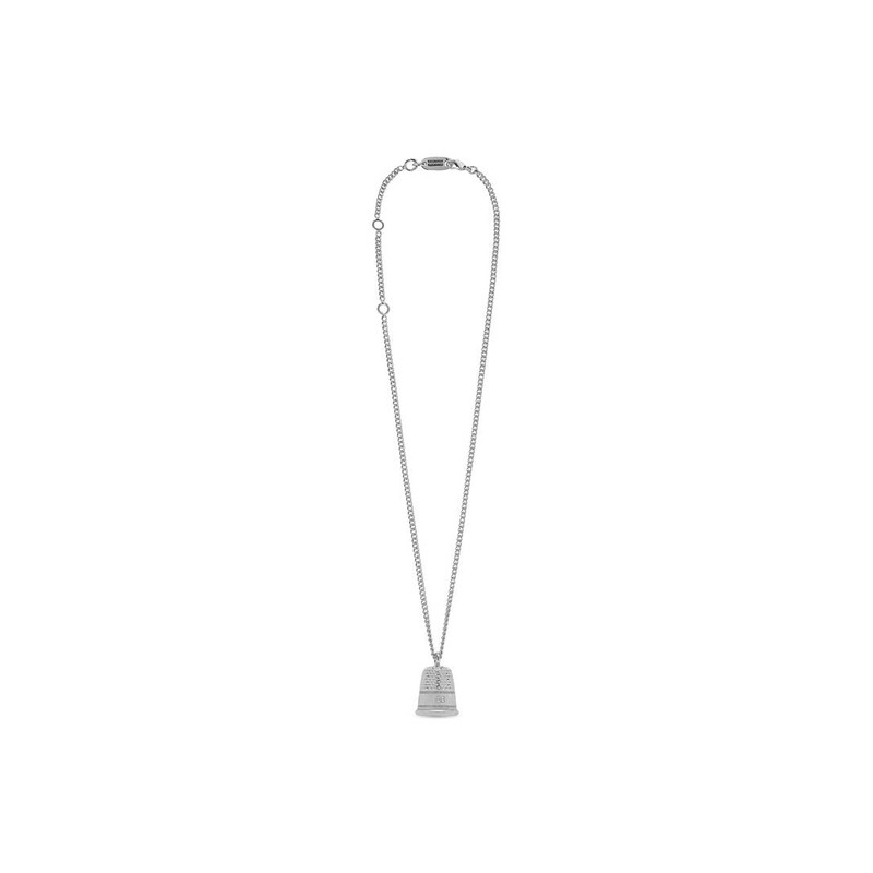 BALENCIAGA Thimble Necklace in Silver outlook
