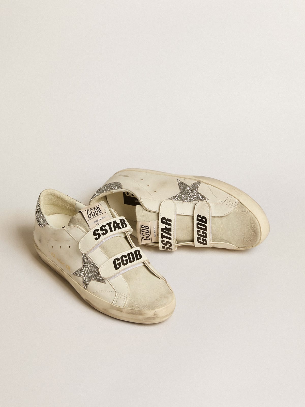 Old School with silver glitter star and ice-gray suede tongue - 2