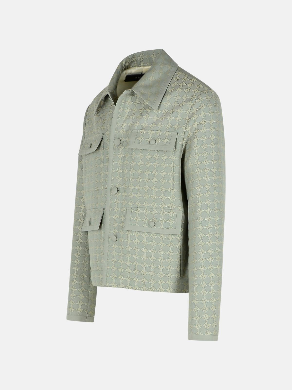 LIGHT BLUE COTTON BLEND JACKET - 2