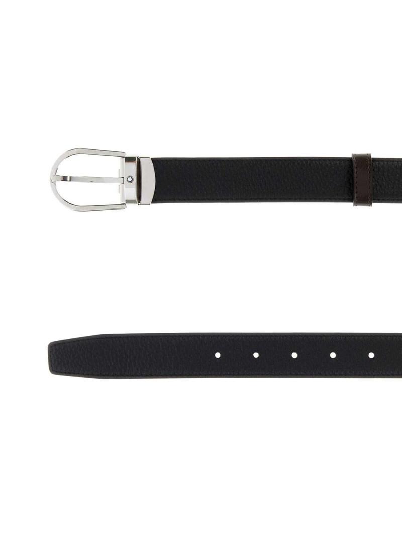 Montblanc Horseshoe leather reversible belt outlook