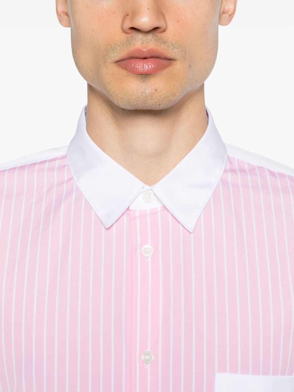 patchwork-design shirt - 5