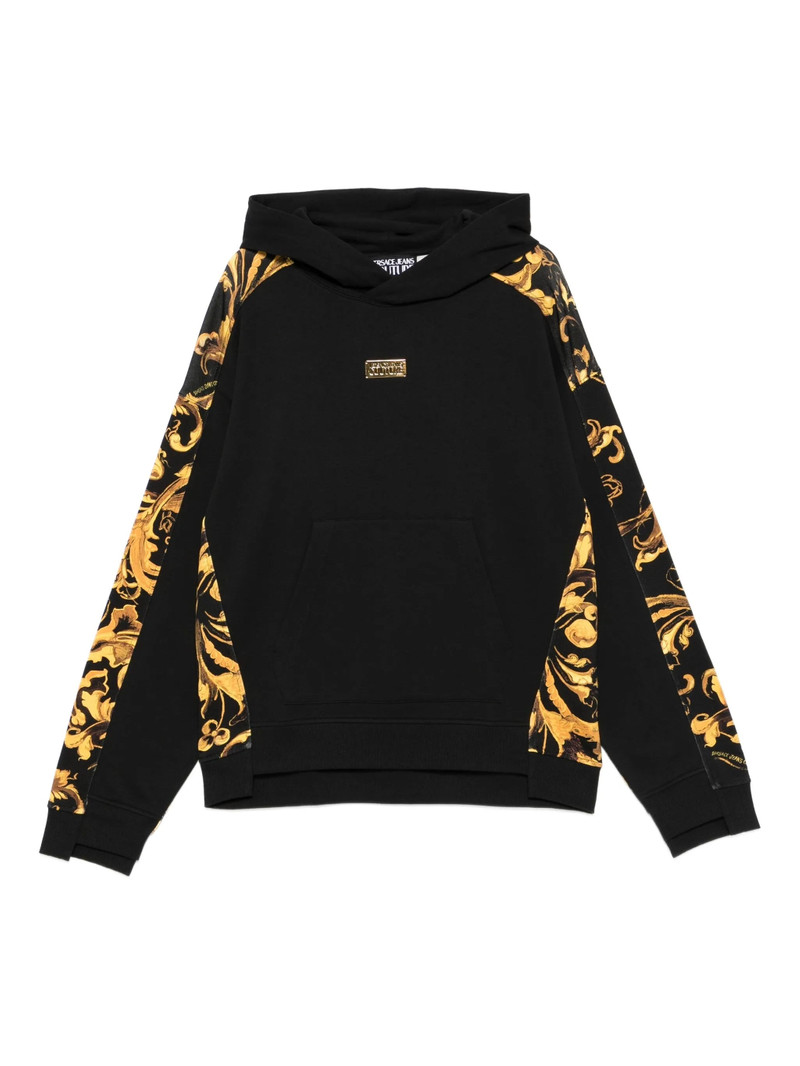 Versace Jeans Couture Baroque-print Panelled Hoodie 1