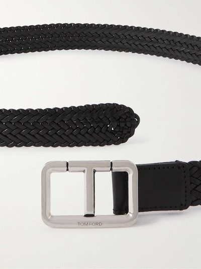 TOM FORD 3cm Woven Leather Belt outlook