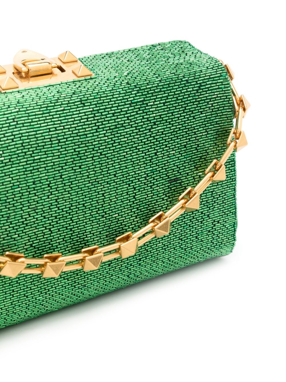 Rockstud beaded leather bag - 4