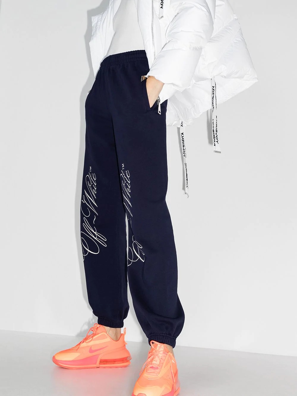 italic logo slim trackpants - 2