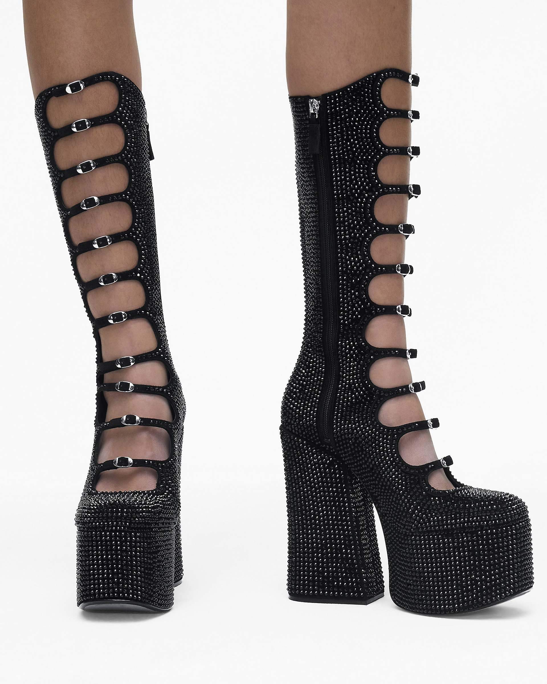 THE RHINESTONE KIKI KNEE-HIGH BOOT - 2