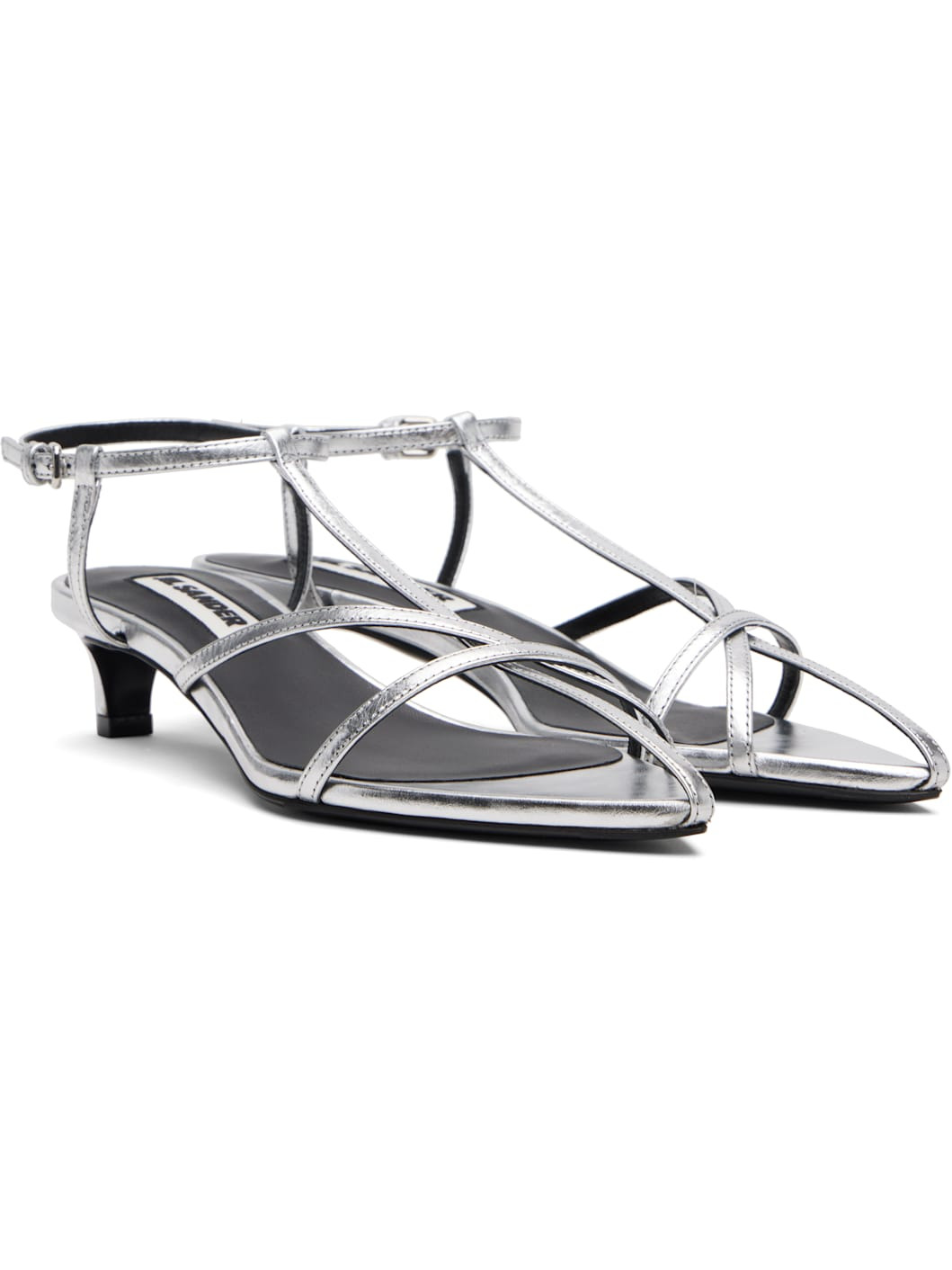 Silver Cage Low Heels - 4