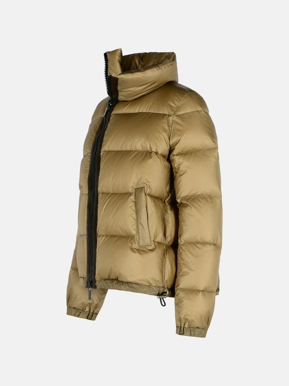 BEIGE POLYAMIDE DOWN JACKET - 2
