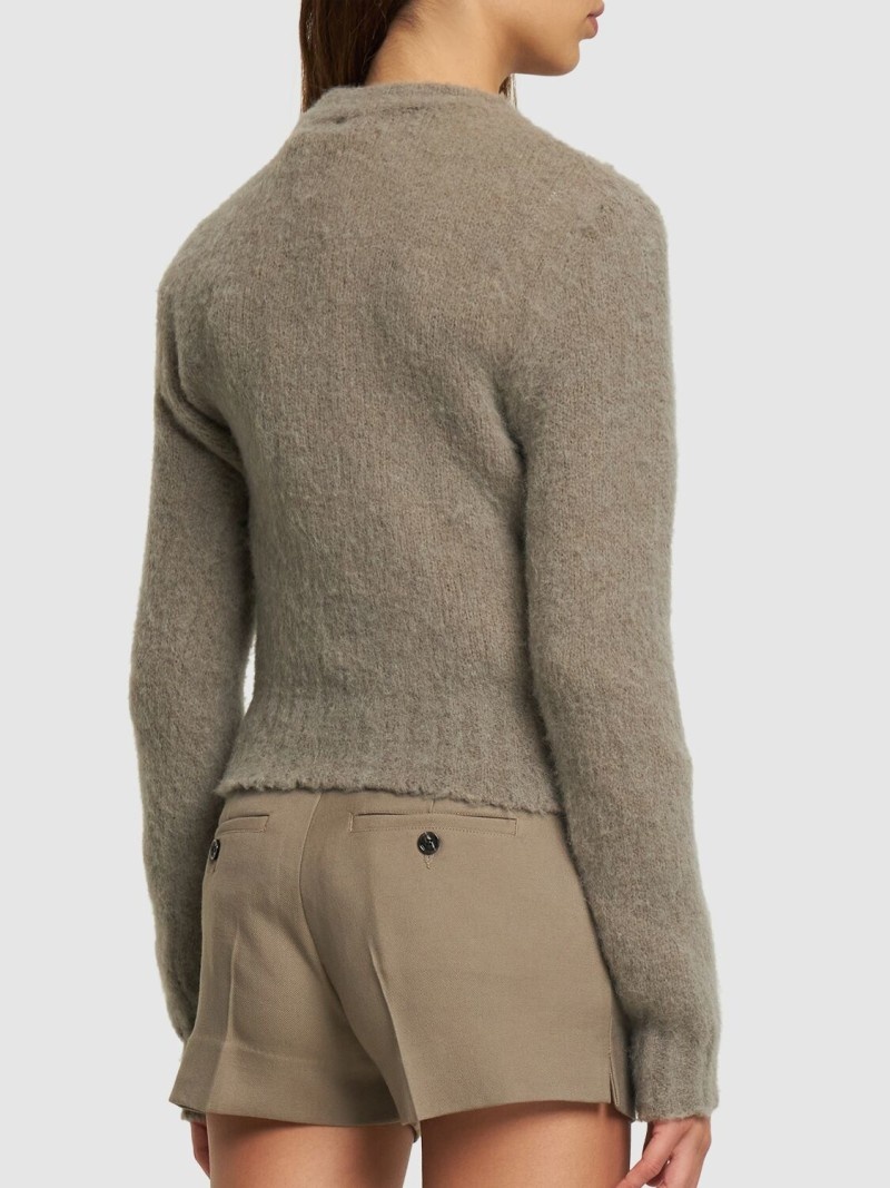 Brushed alpaca blend crewneck sweater - 3