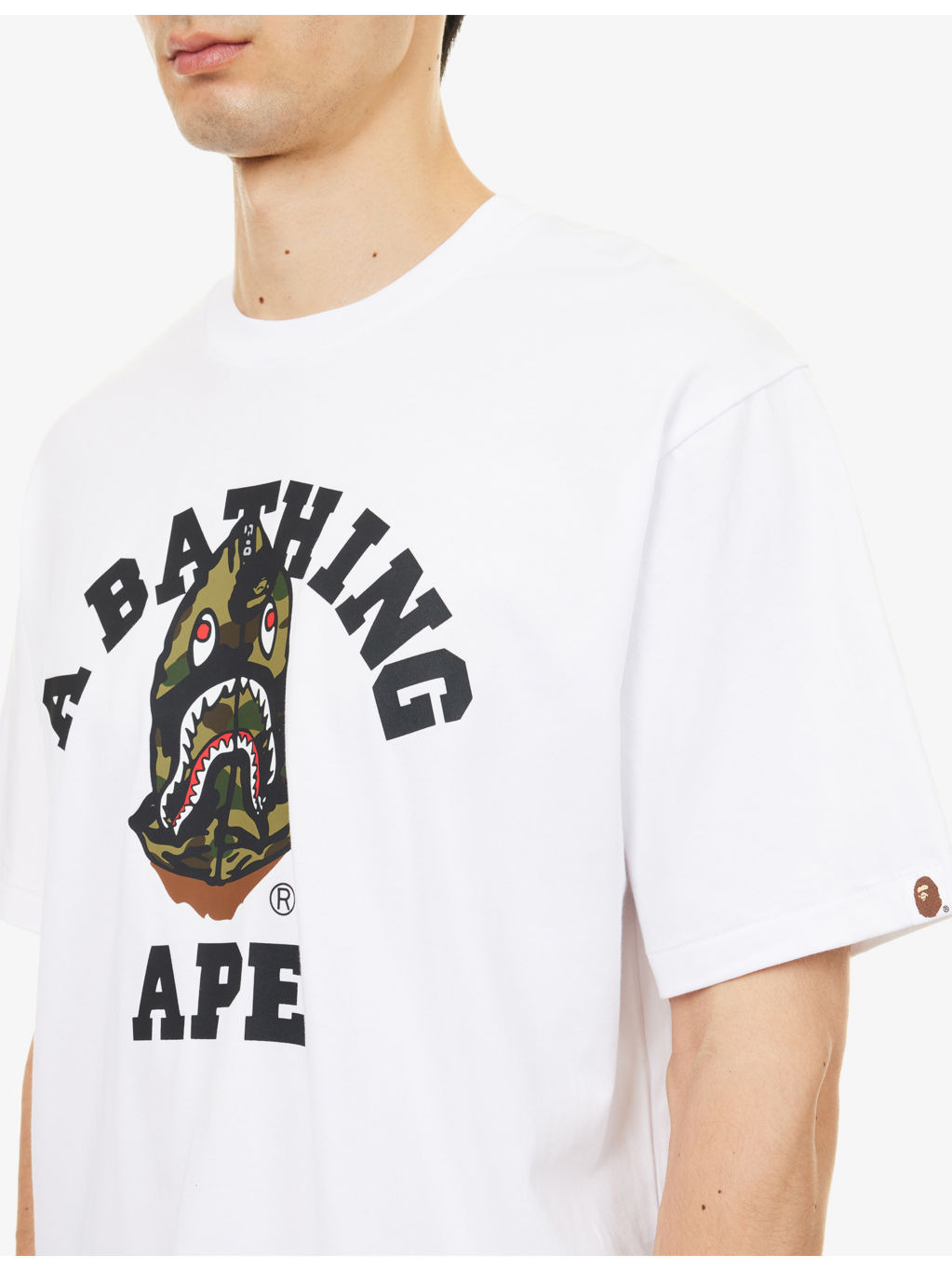 1st Camo Shark Graphic-Print Cotton T-Shirt - 5