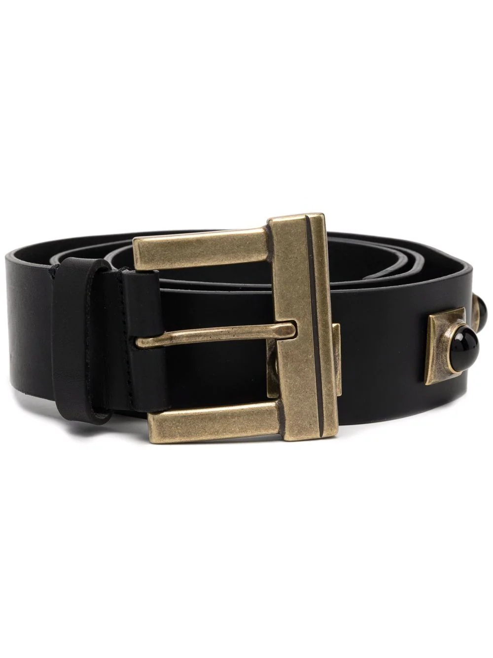 Crown Me studded buckle belt - 1