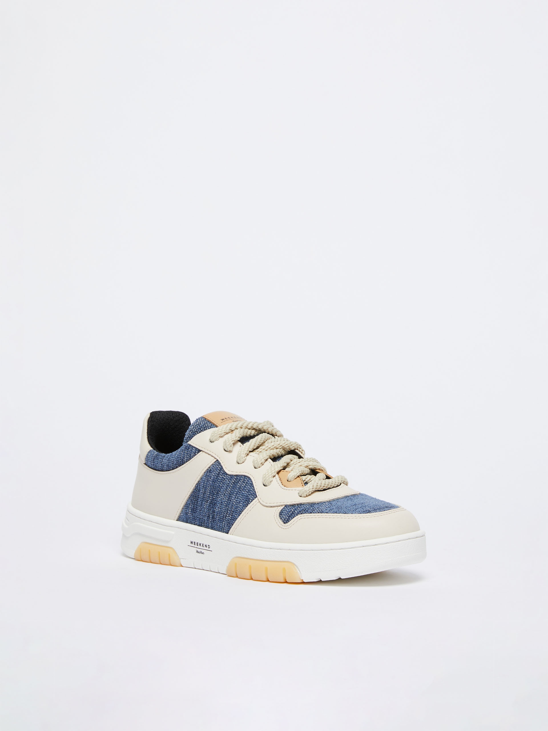 GIRANTE Cotton and leather sneakers - 2
