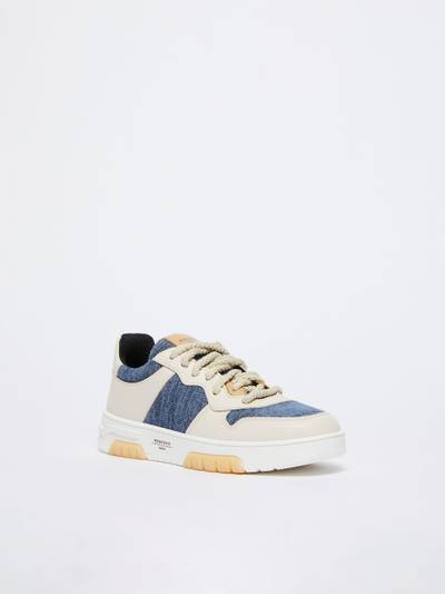 Max Mara GIRANTE Cotton and leather sneakers outlook