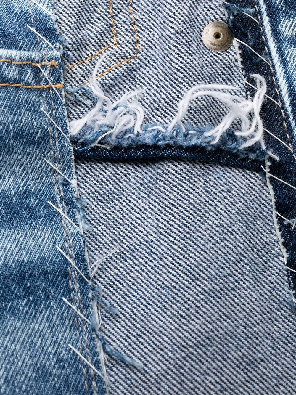 panelled high-rise jeans - 8