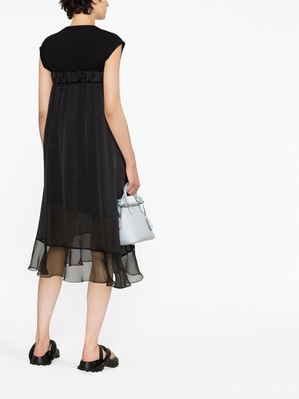 satin overlay midi dress - 4