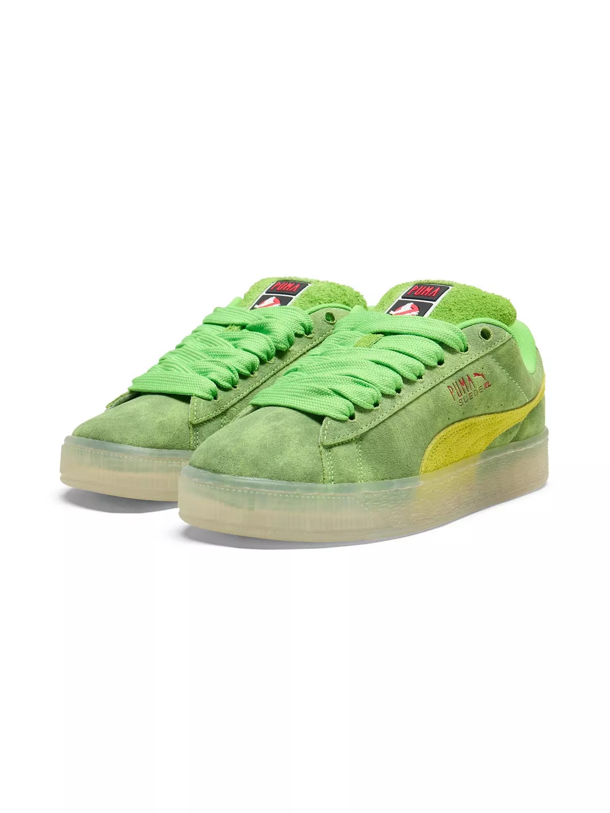 PUMA Suede XL Slimer "PUMA Green/Lime Smash/Warm White" Men's Shoe - 3