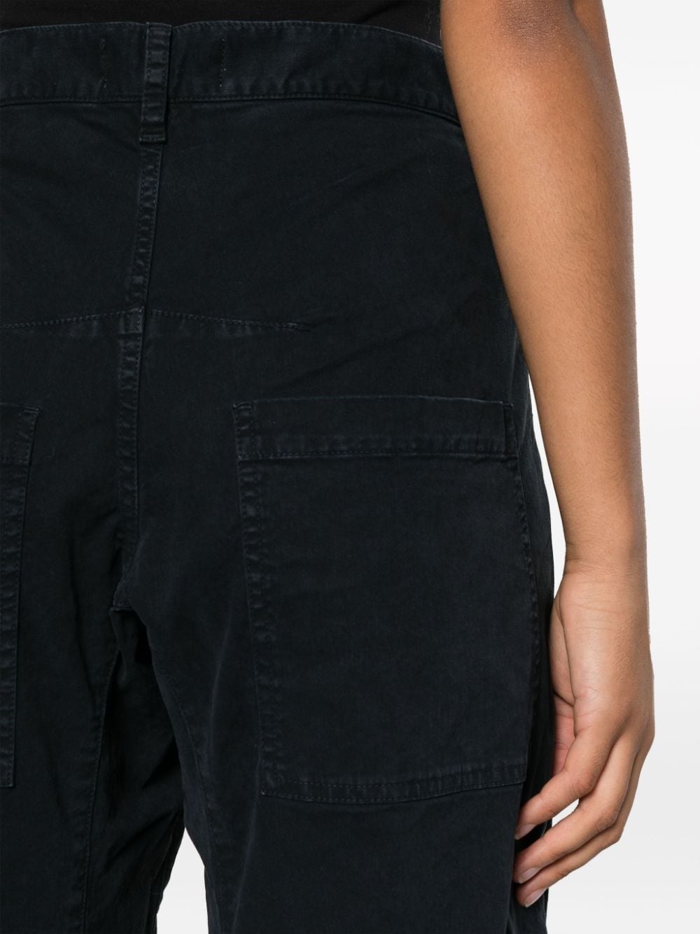 concealed-fastening cotton straight trousers - 5