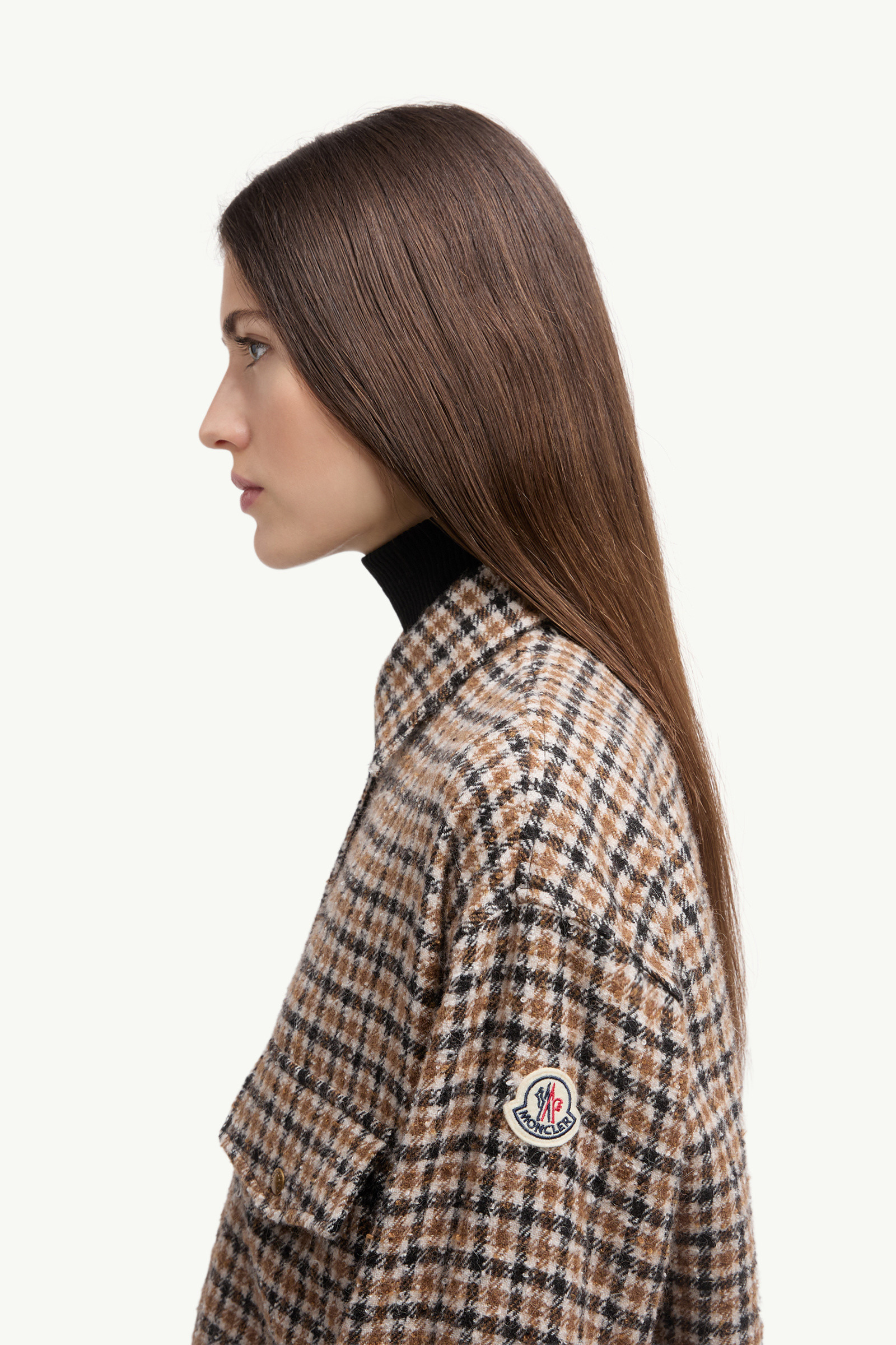 Check Wool Blend Long Sleeve Shirt - 4
