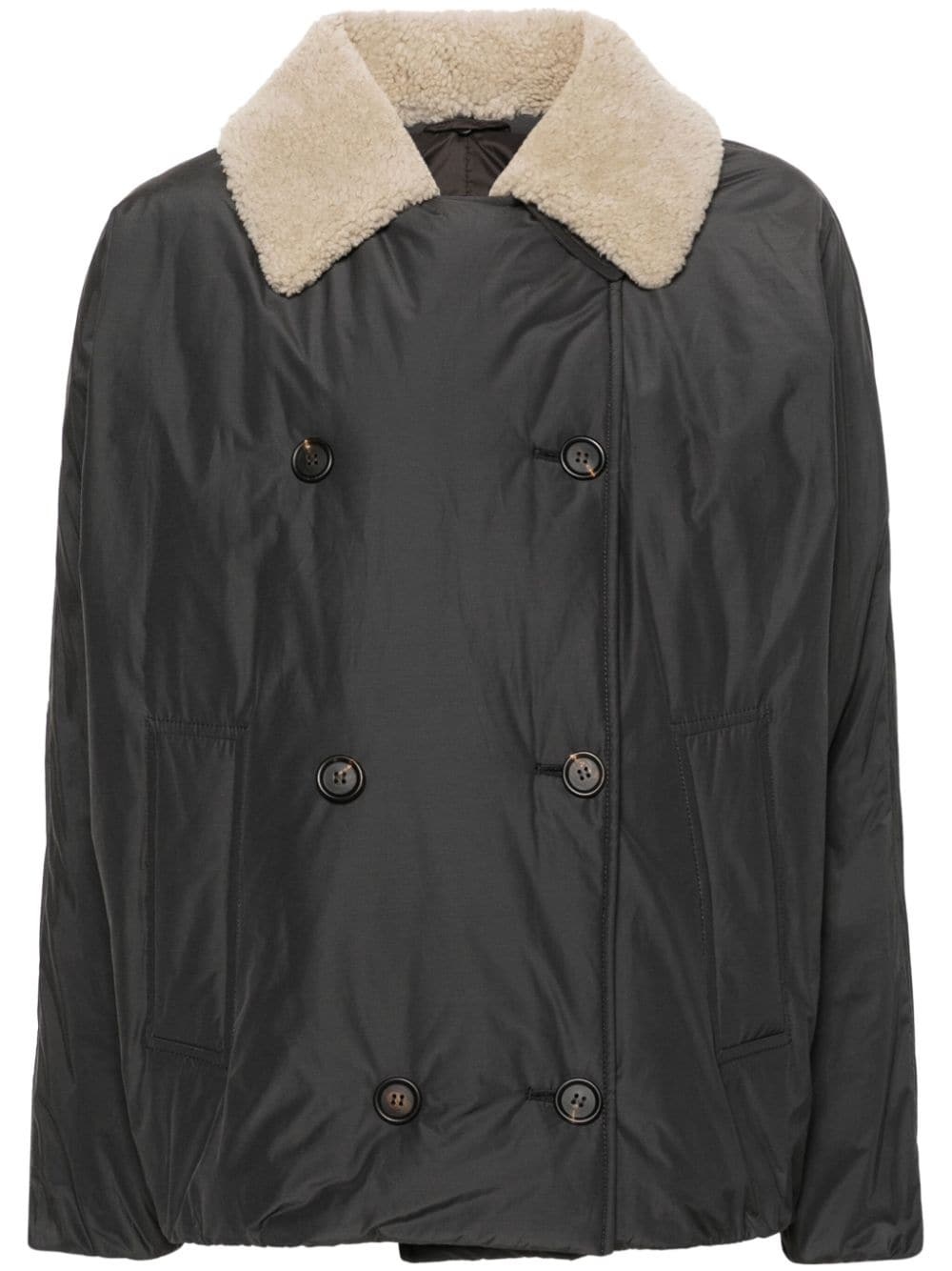 double-breasted puffer jacket - 1