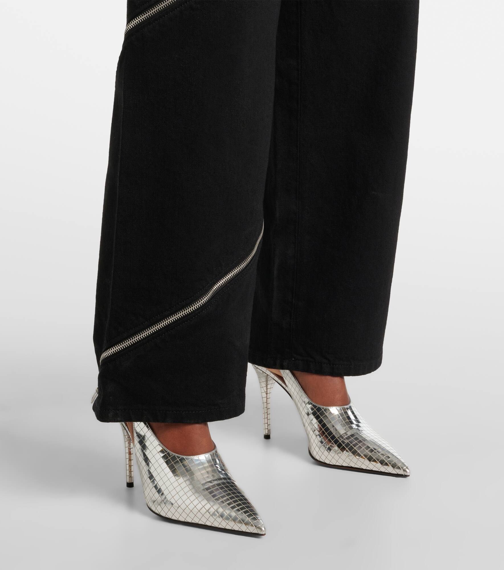 Spiral cotton wide-leg pants - 5