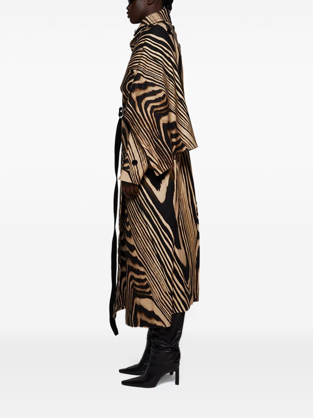 zebra-print coat - 5