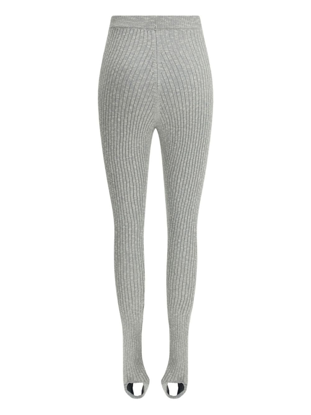 ribbed split-hem trousers - 2