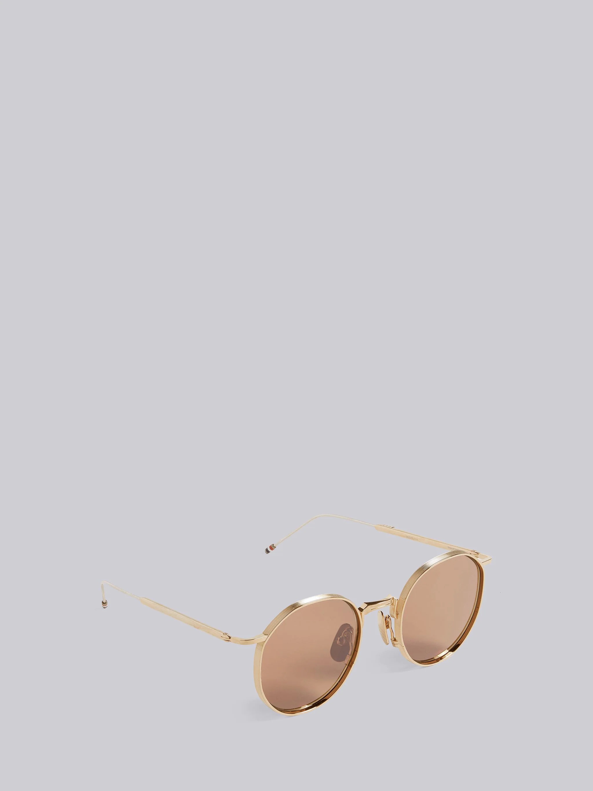 TB125 - White Gold And Brown Pantos Sunglasses - 4