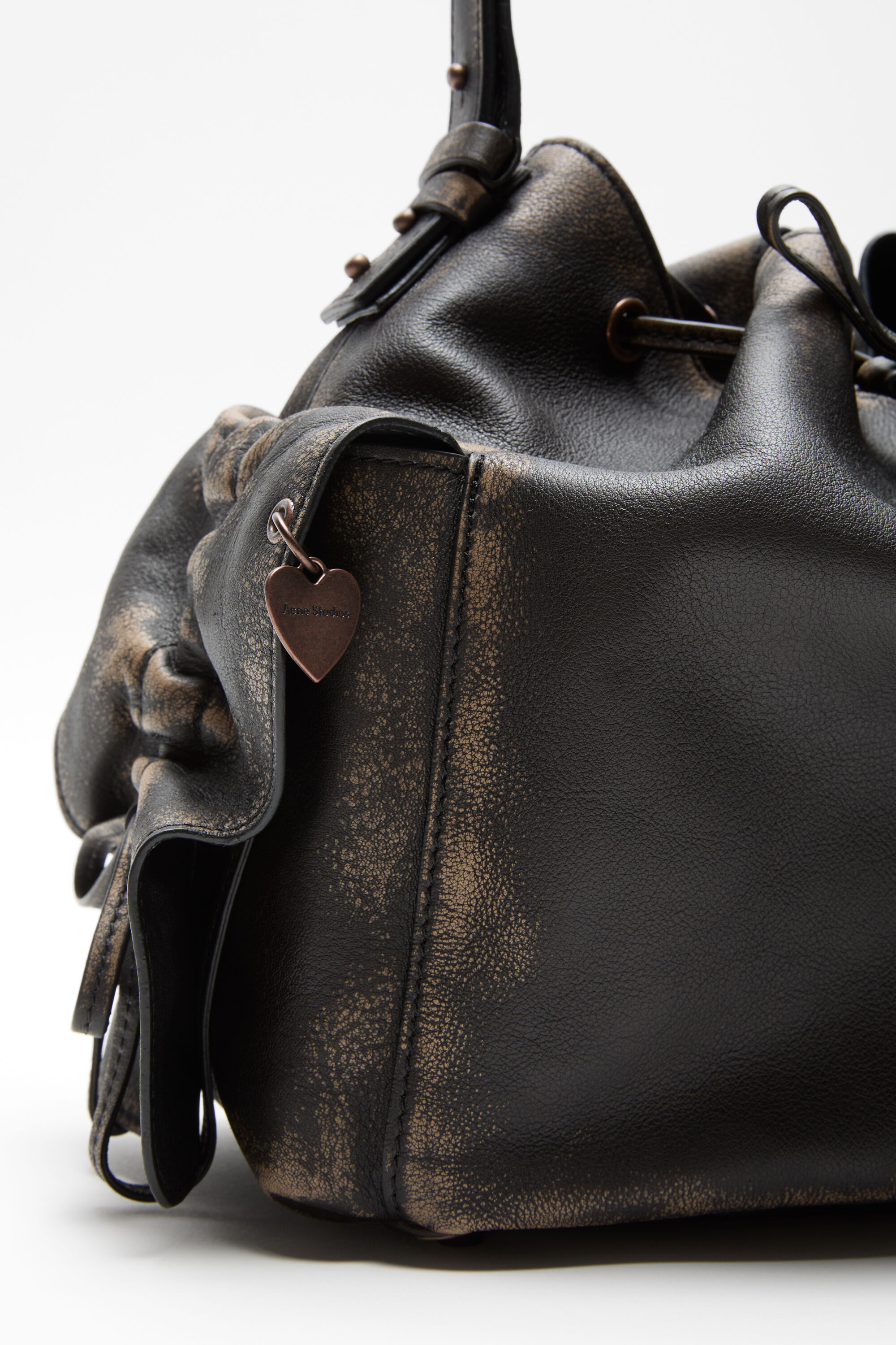 Multipocket bucket bag - Dark brown/beige - 5