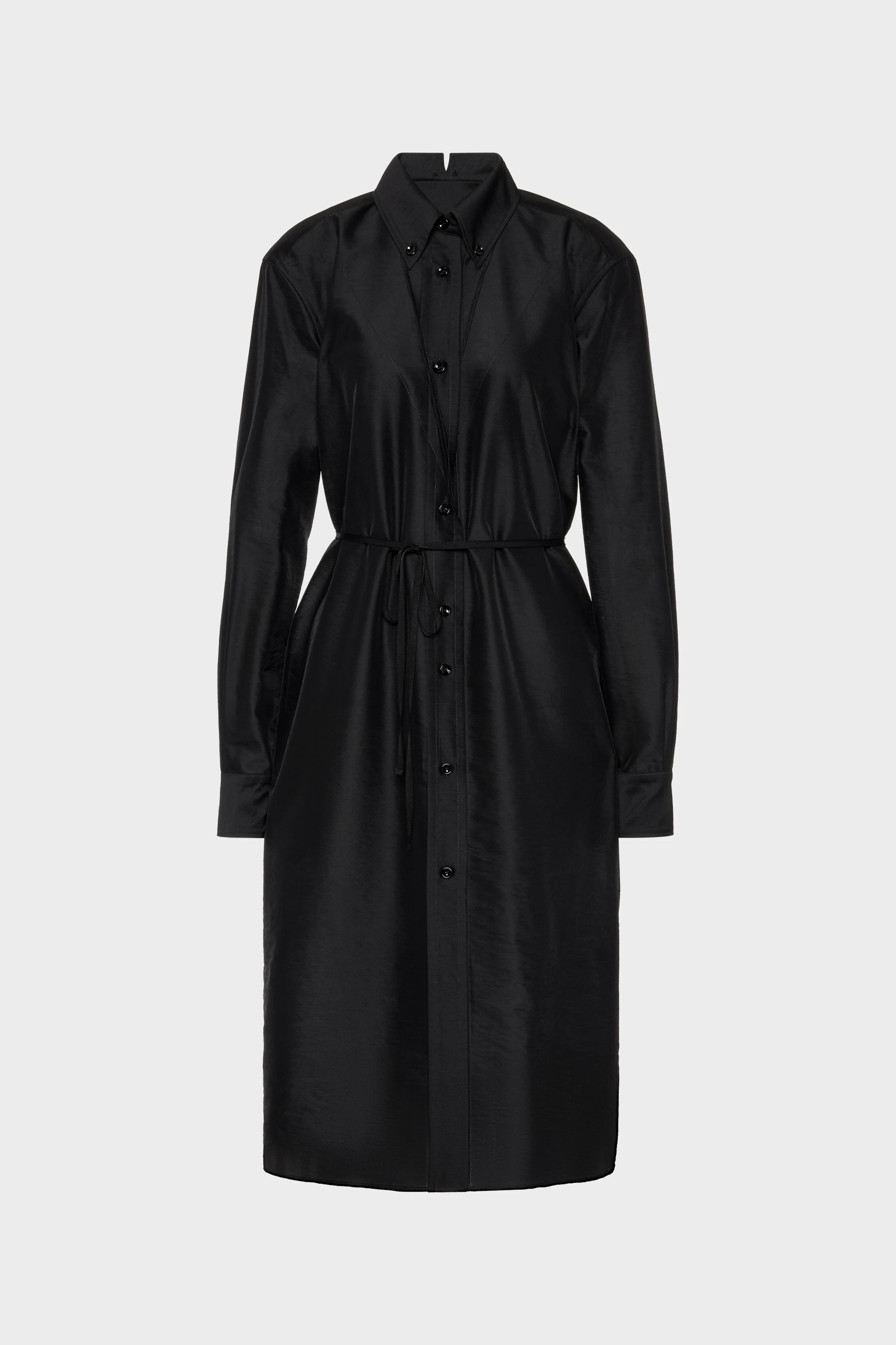Virgin Wool Midi Shirt Dress - 1