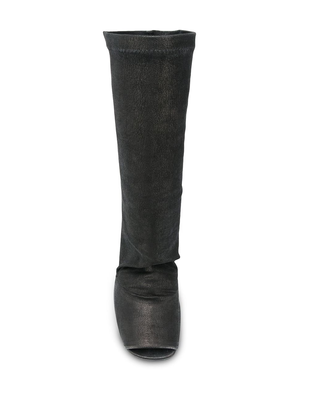 open-toe wedge boots - 4