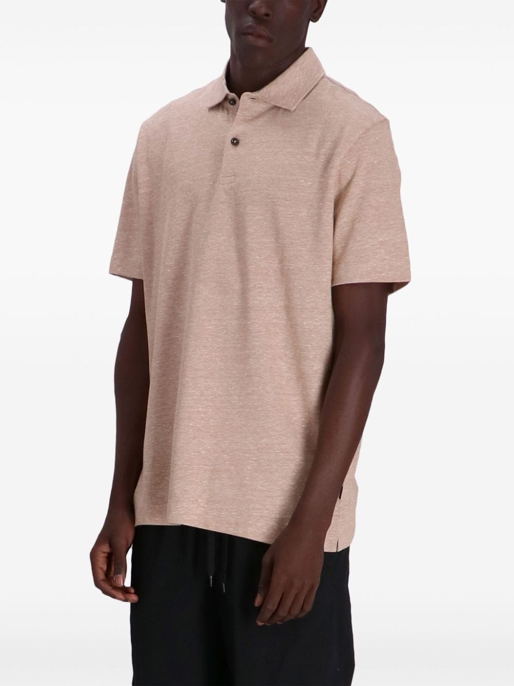 mÃ©lange-effect short-sleeve polo shirt - 3