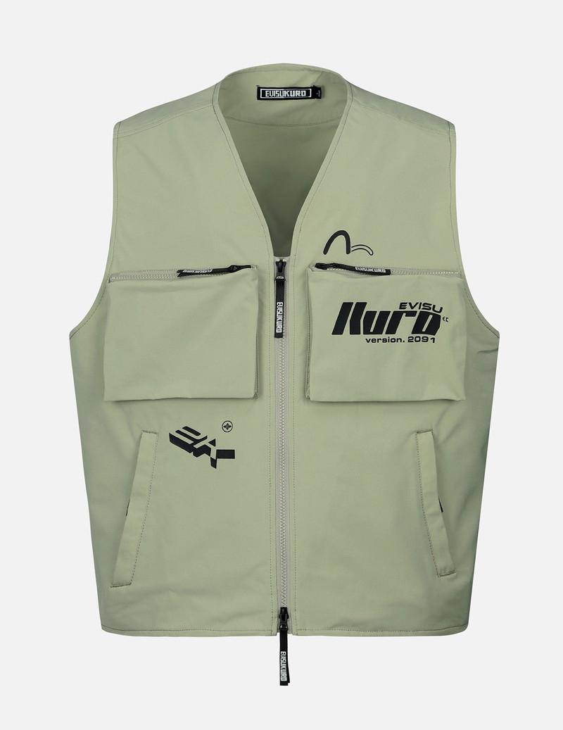 Logo Print Utility Vest 1