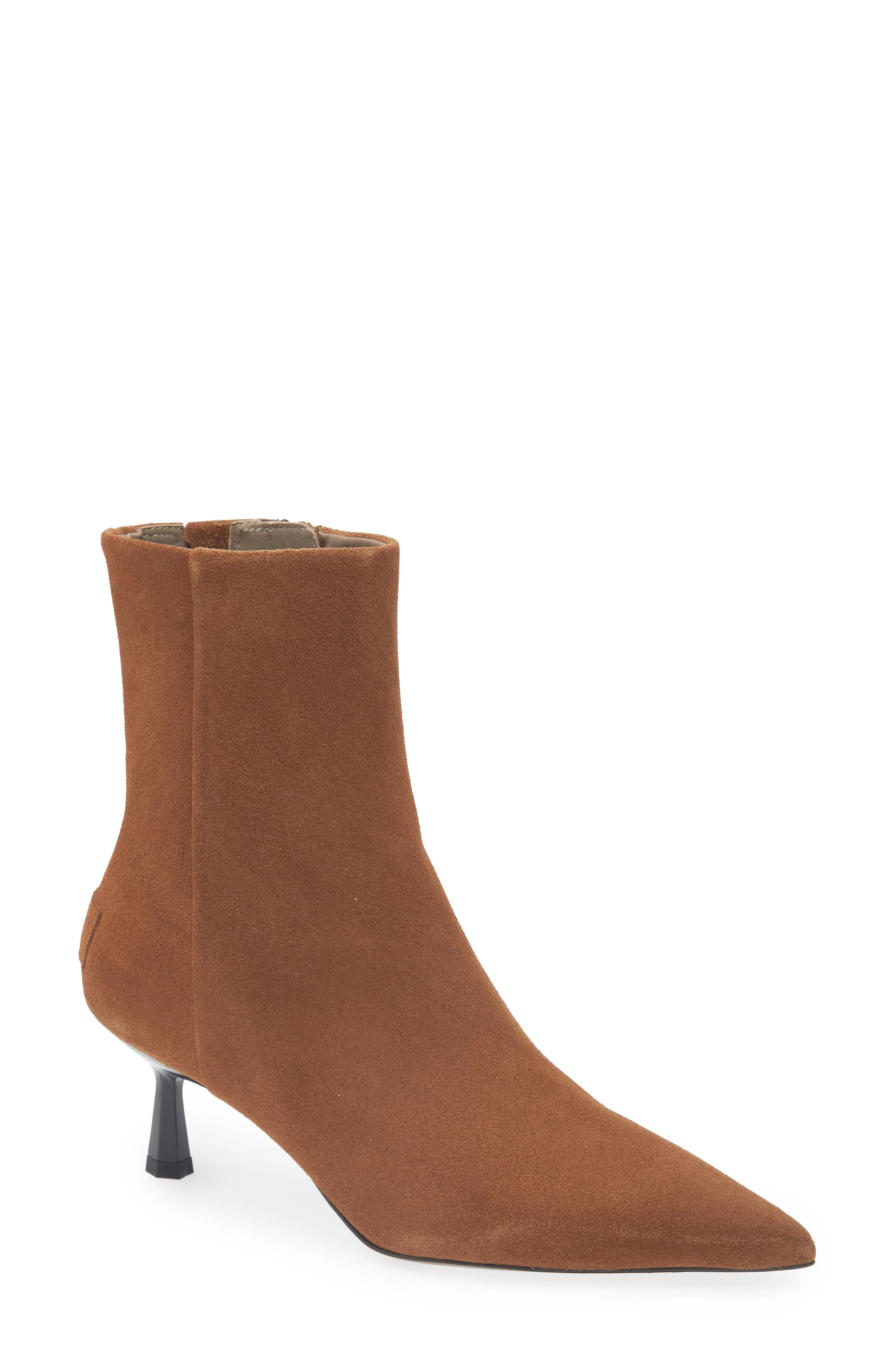 AllSaints Vivian Pointed Toe Bootie in Sepia Brown at Nordstrom - 1