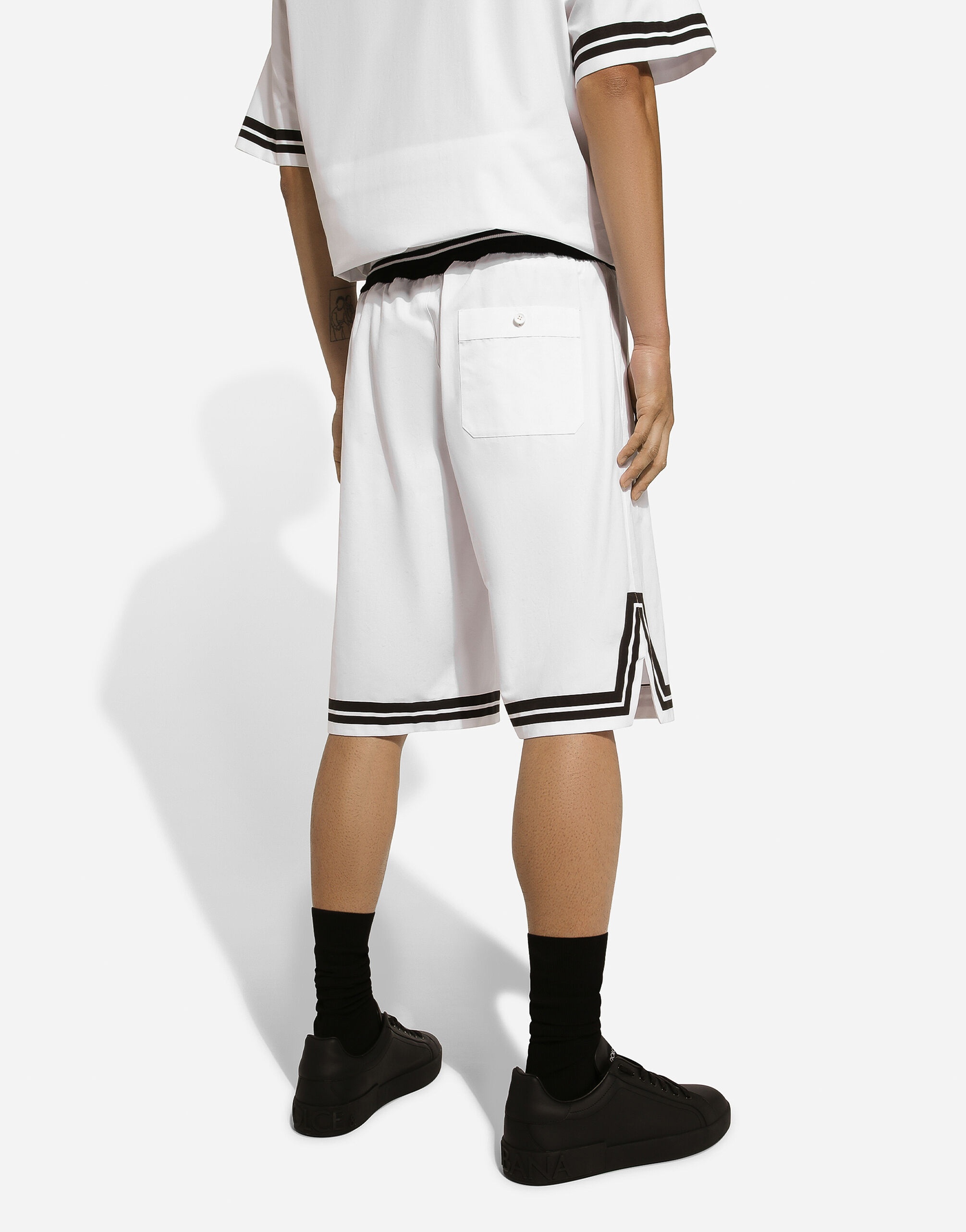 Cotton shorts with embroidered logo - 5