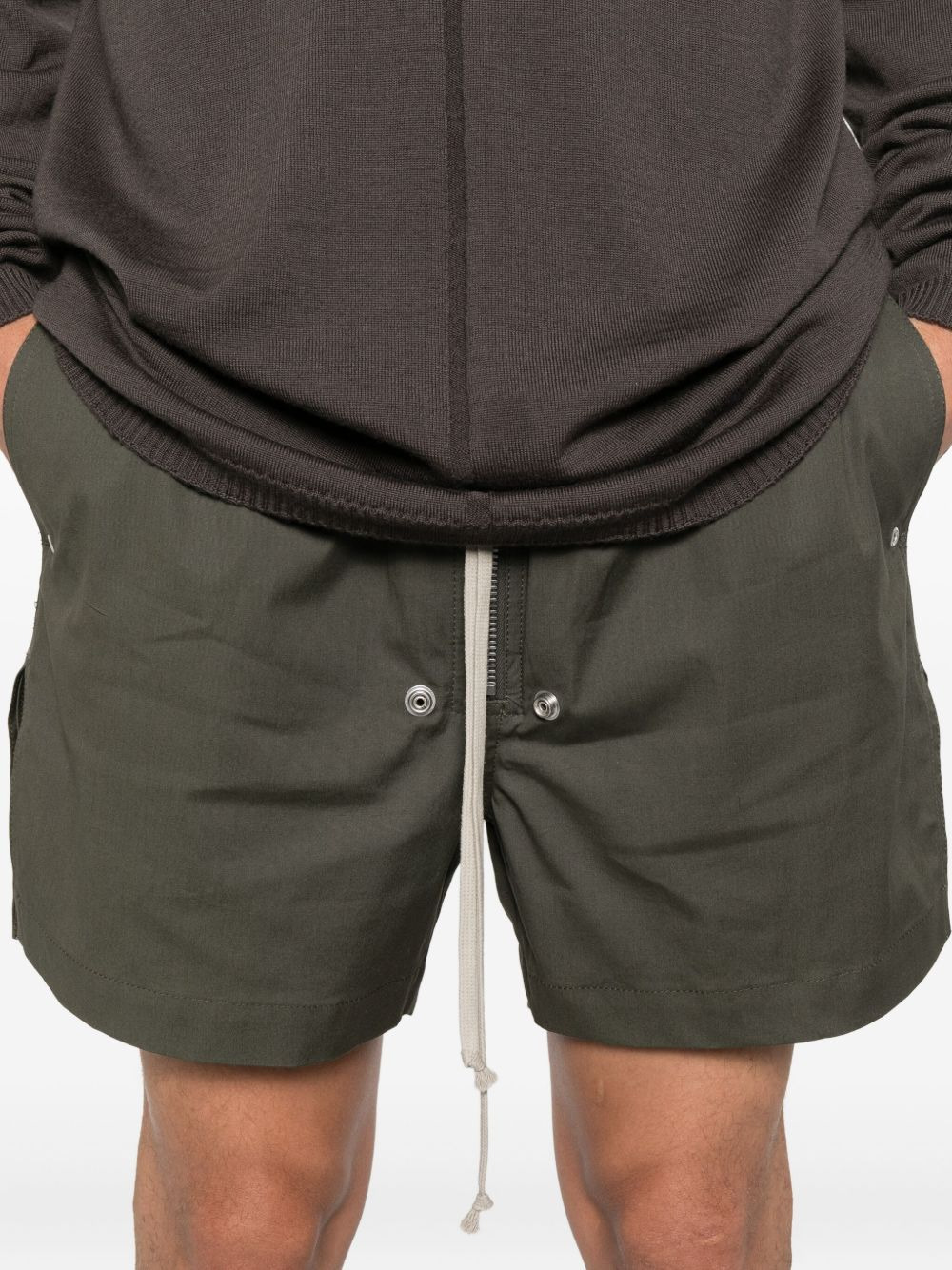 drawstring zip-fastening shorts - 5