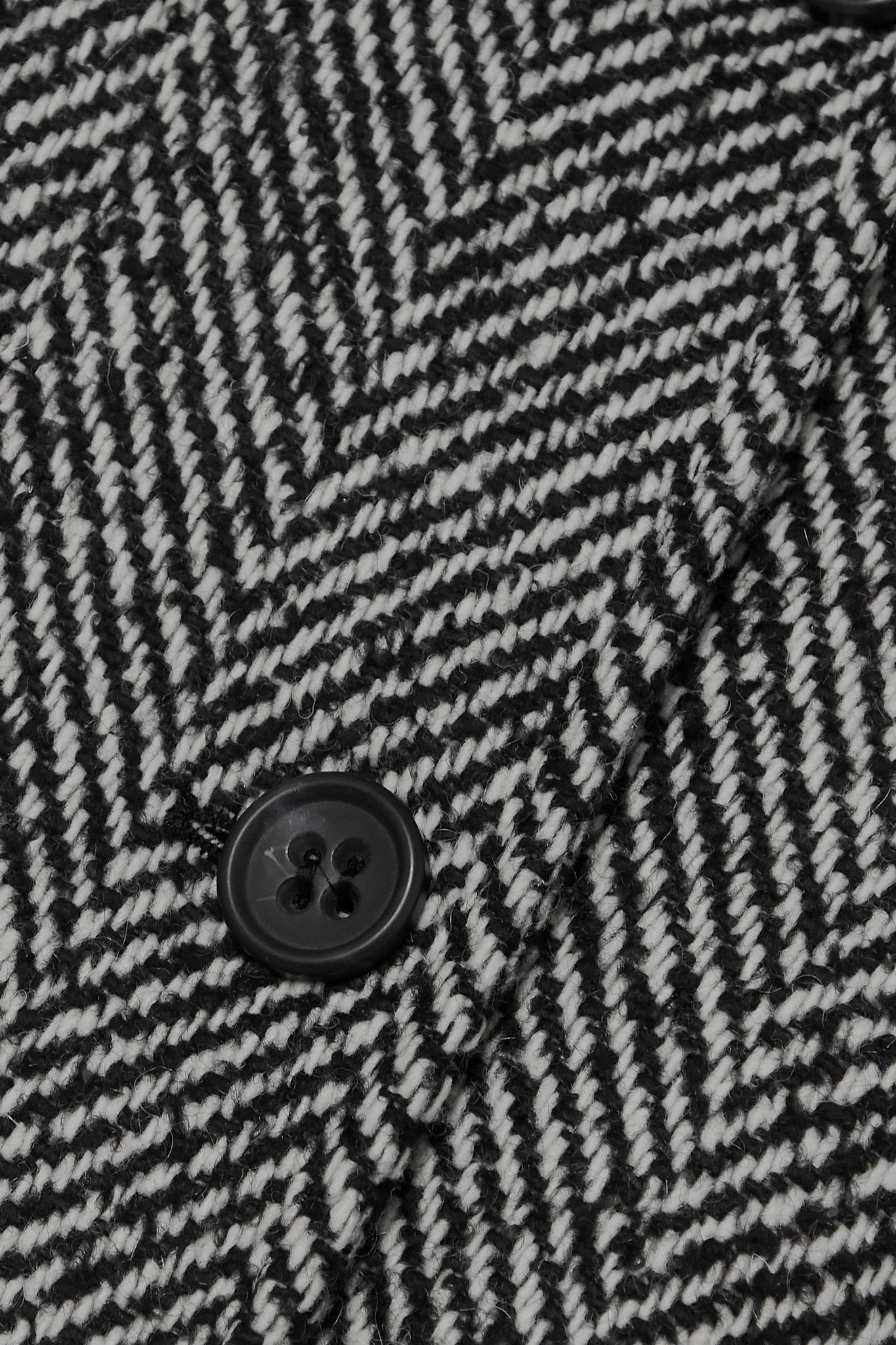 Pleated herringbone tweed coat - 5