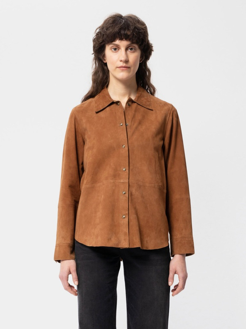 Nudie Jeans Gabriella Suede Shirt Cinnamon outlook