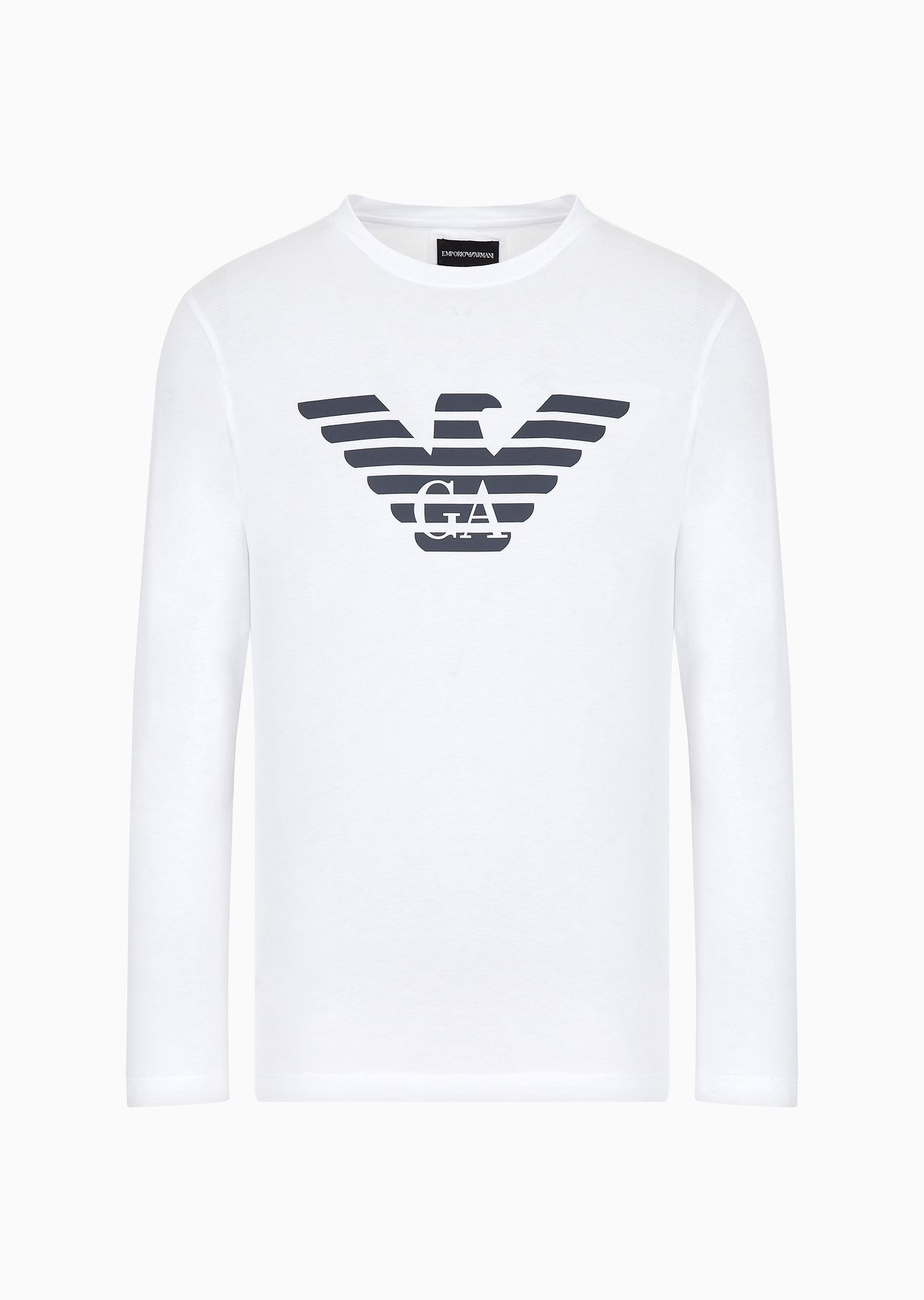 Pima-jersey jumper with printed logo - 1