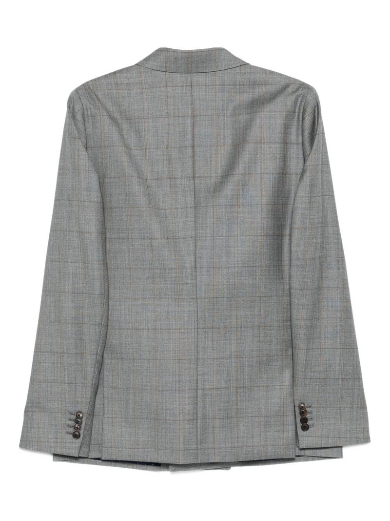 Paul Smith checked double-breasted blazer outlook