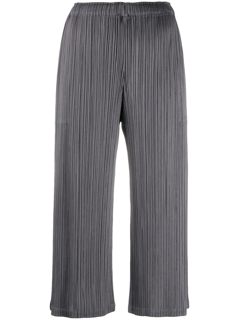 micro-pleated cropped trousers - 1