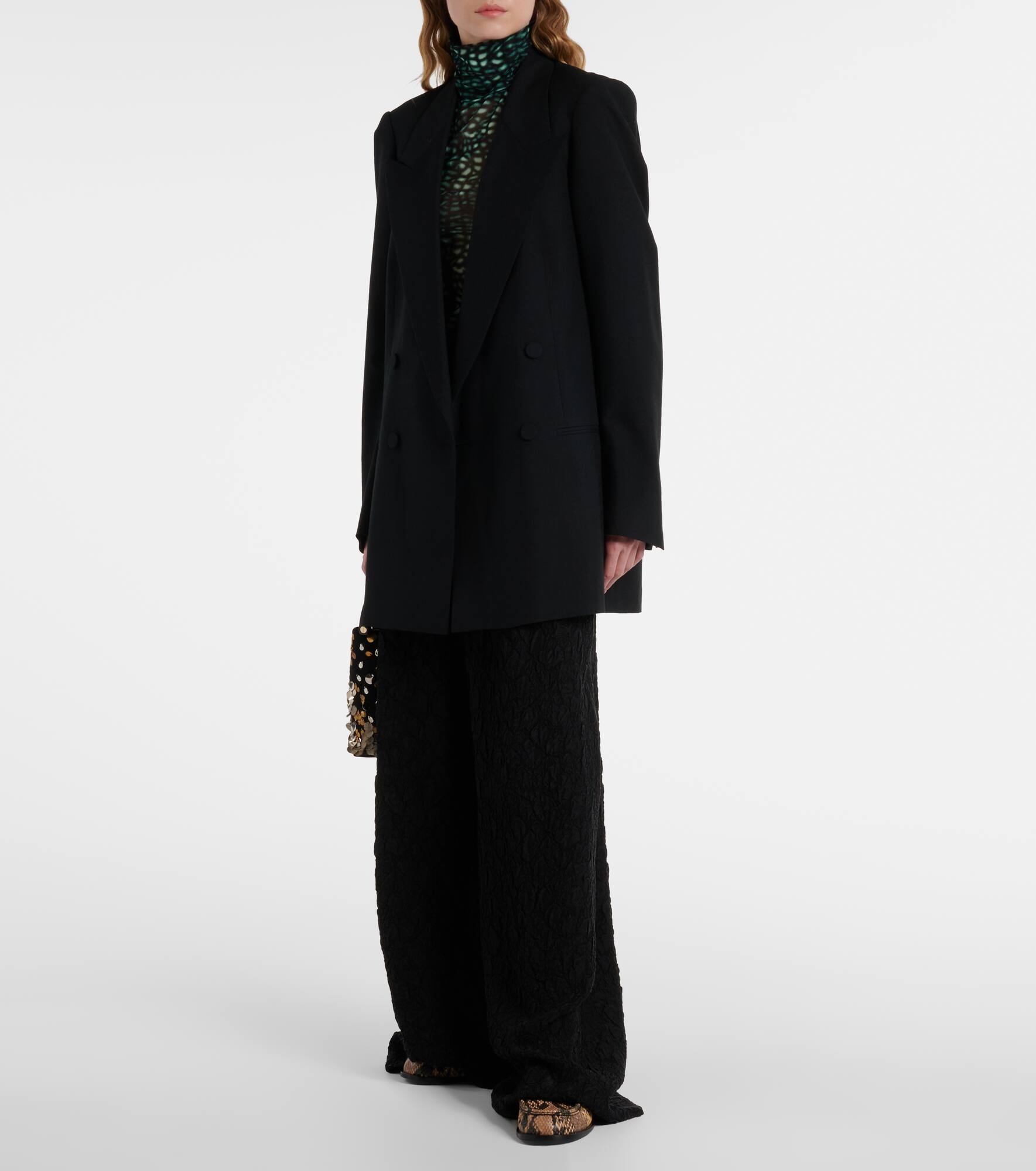 Snake-effect leather loafers - 3
