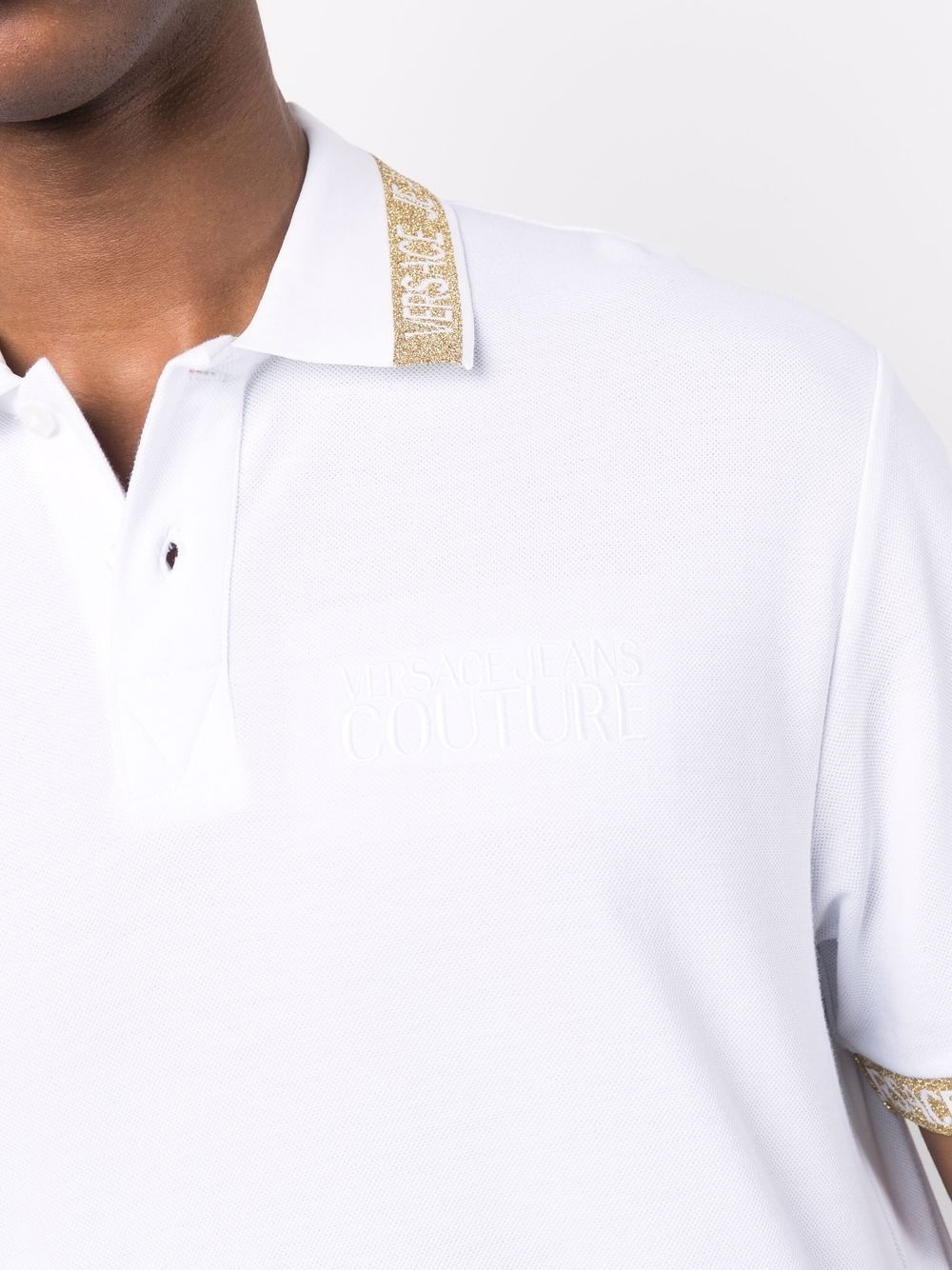 logo-trimmed polo shirt - 5