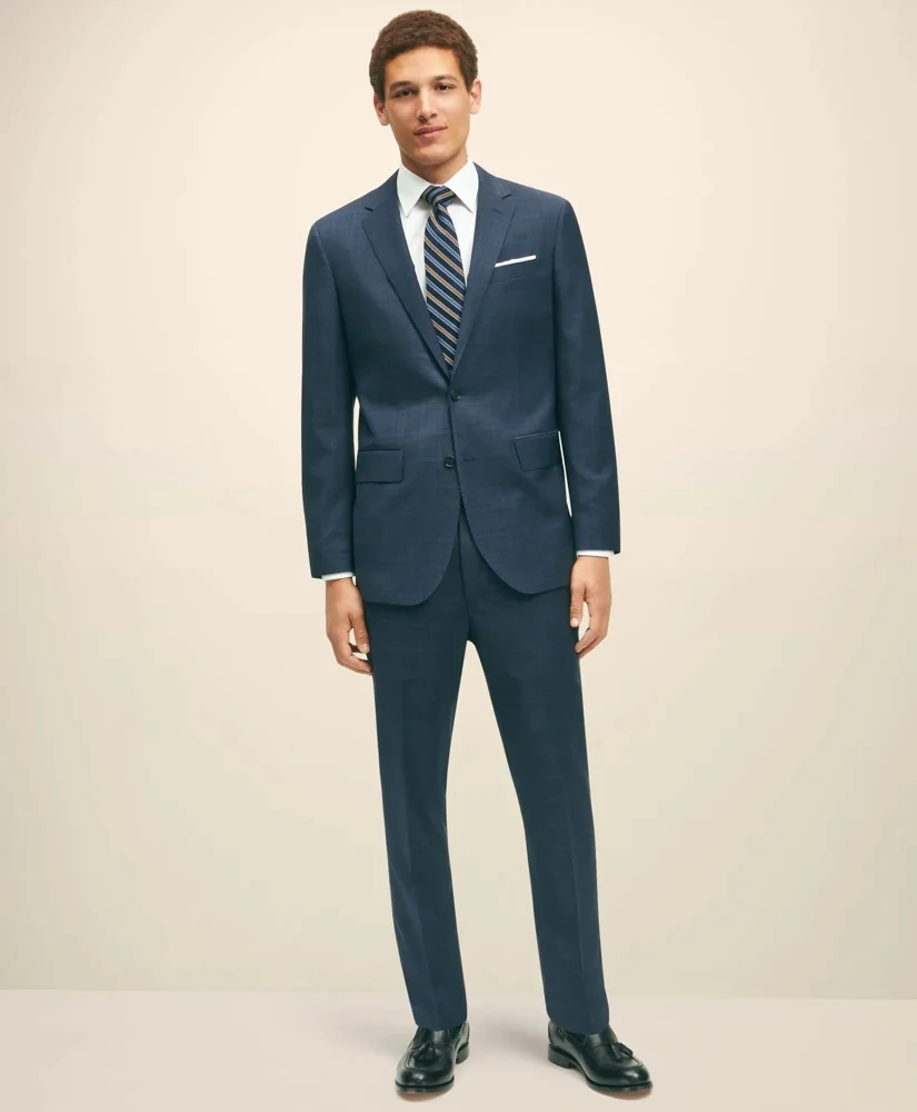 Slim Fit Wool Checked 1818 Suit - 1